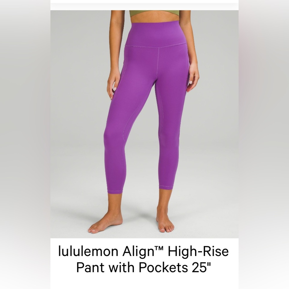 Lululemon Align High Rise 25” with Pockets Moonlit Magenta - Purple Leggings